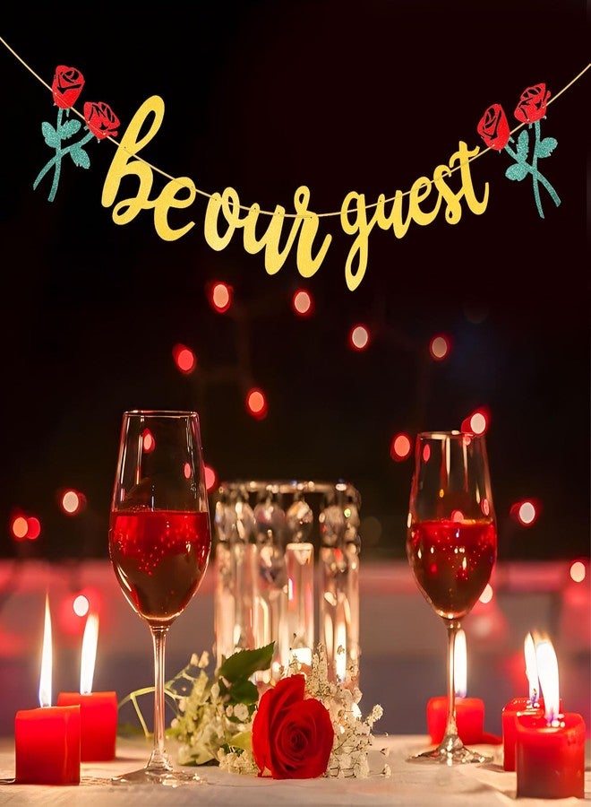 XIHIRCD لافتة "كن ضيفنا"، لافتة استقبال جاهزة للتعليق، مناسبة لحفلات الزفاف والخطوبة وحفلات استقبال المولود الجديد وأعياد الميلاد وحفلات توديع العزوبية. - Image 5